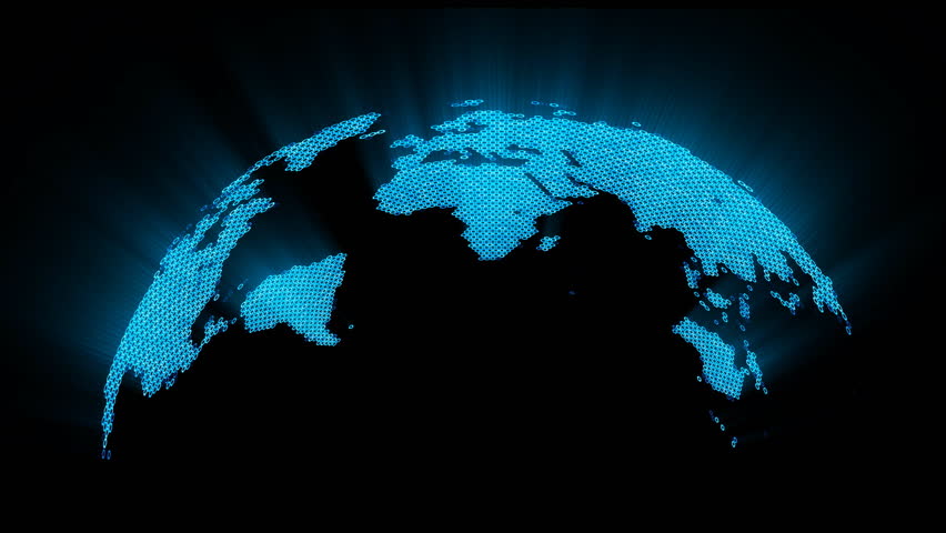 Glowing Network Lines Lighting Up World Map Stock Footage Video 1540954 ...