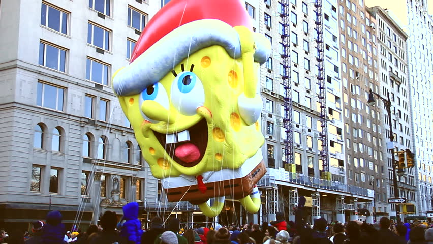 NEW YORK - NOV 2013: Spongebob Float In Macy's Thanksgiving Parade ...