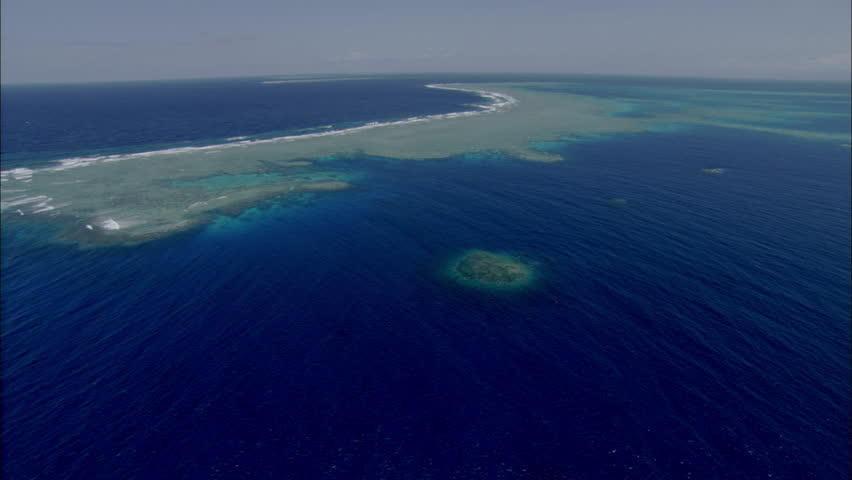 Tropical Sandbar. Aerial Shot Of A Large Tropical Sandbar In The Middle ...