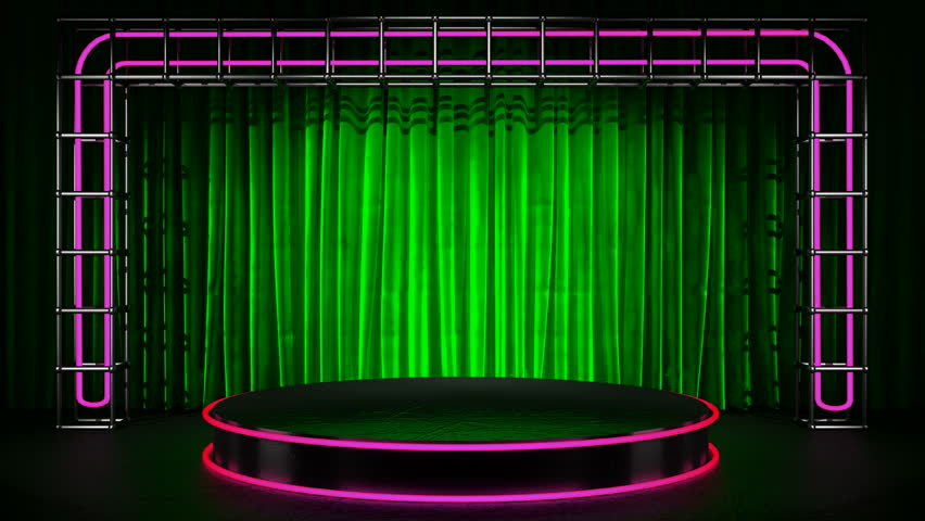 Loop Lights On Neon Stage Stock Footage Video 5467724 - Shutterstock