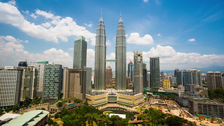 KUALA LUMPUR, MALAYSIA - CIRCA FEB 2014: 4K Timelapse, Cloudscape View ...