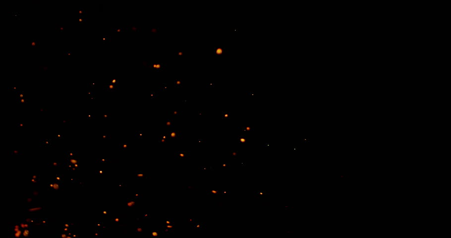 Hot Glowing Embers Rising From The Bottom. 1080p And Contains An Alpha ...