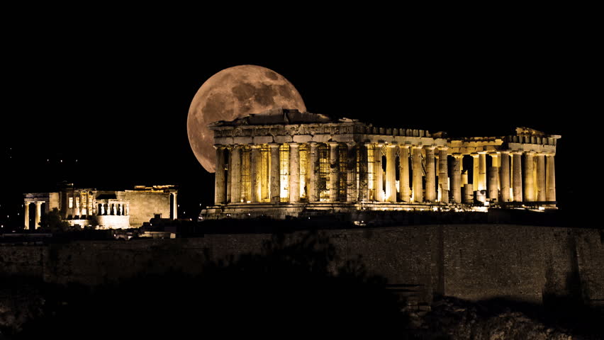 Acropolis Parthenon, Athens, Greece,Tilt-UP , Timelapse - 1920X1080 ...