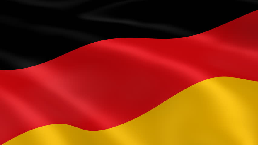 German Flag Waving In The Wind. Part Of A Series. 4K Resolution ...