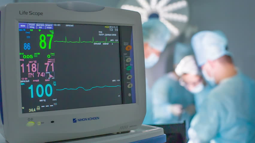 Heart MonitorMedical Monitor In The Operating Room. Stock Footage Video ...