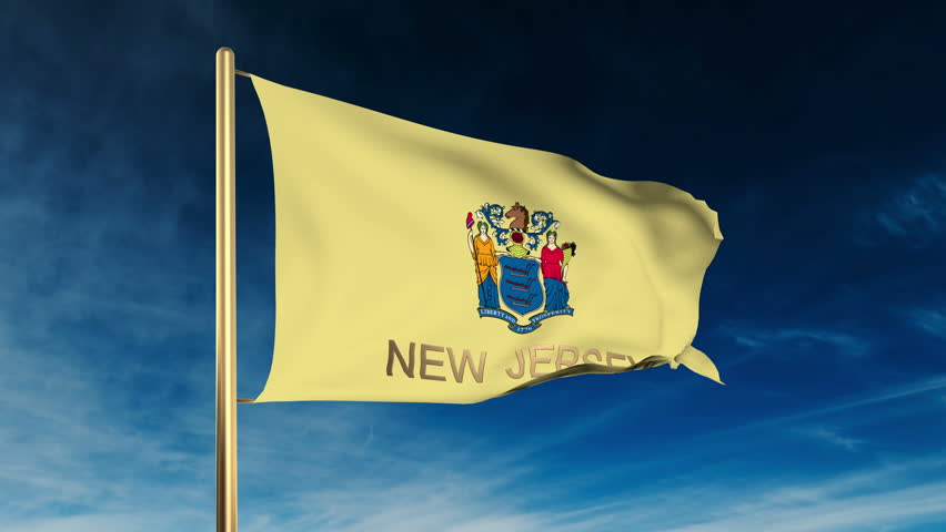 Seamless Loop Of The New Jersey State Flag With Highly Detailed Fabric ...