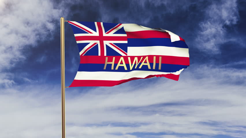 Hawaiian Flag In The Wind. Part Of A Series. Stock Footage Video ...