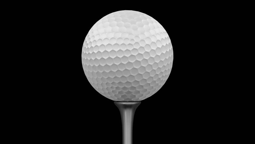 Loop Of Golf Ball Rotating Against Black Background Stock Footage Video ...